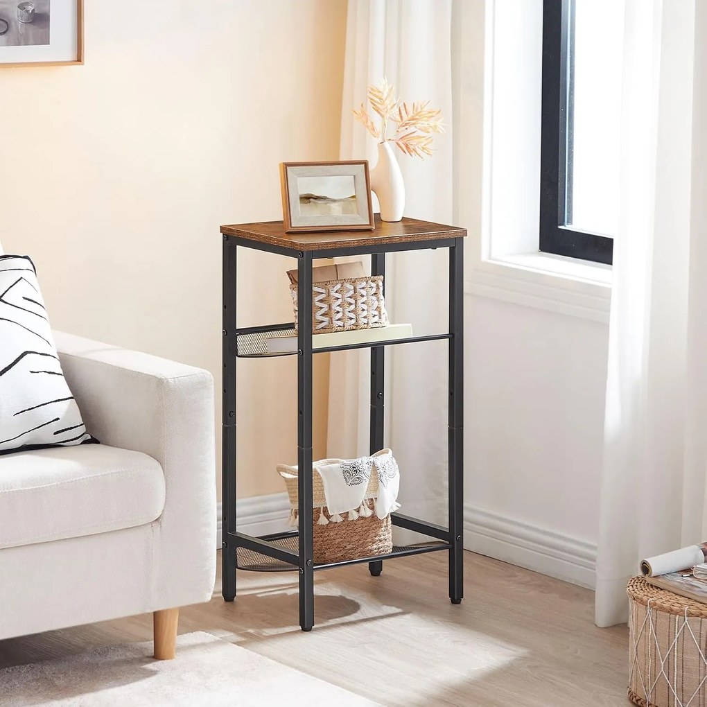 Odkládací stolek Vasagle Loftcore 38 cm hnědý/černý