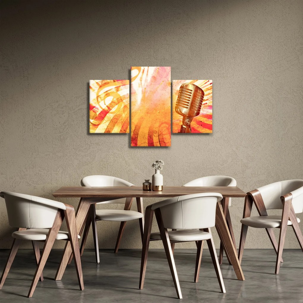 Obraz - Retro mikrofón (90x60 cm)