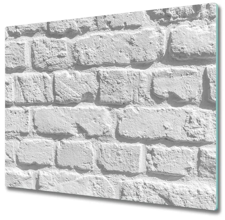 Sklenená doska na krájanie Tehlová múr 60x52 cm