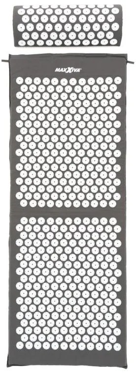 MAXXIVA 81655 Akupresúrna podložka s vankúšom, 130 x 50 cm, sivá