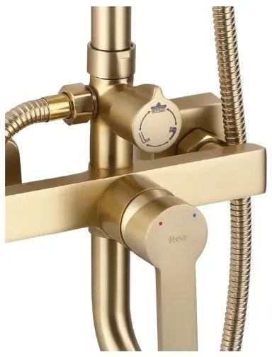 REA-P7841 - Sprchová súprava s batériou ARGUS, brúsené zlato