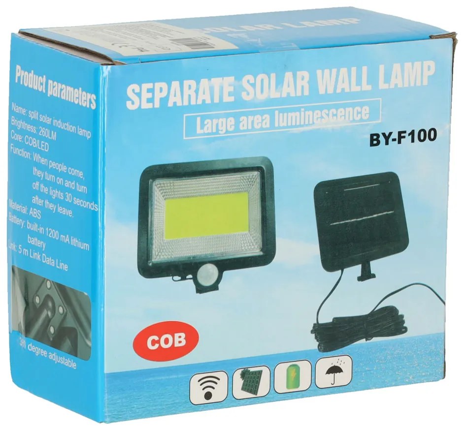 Solárna lampa so senzorom pohybu a súmraku 120 LED