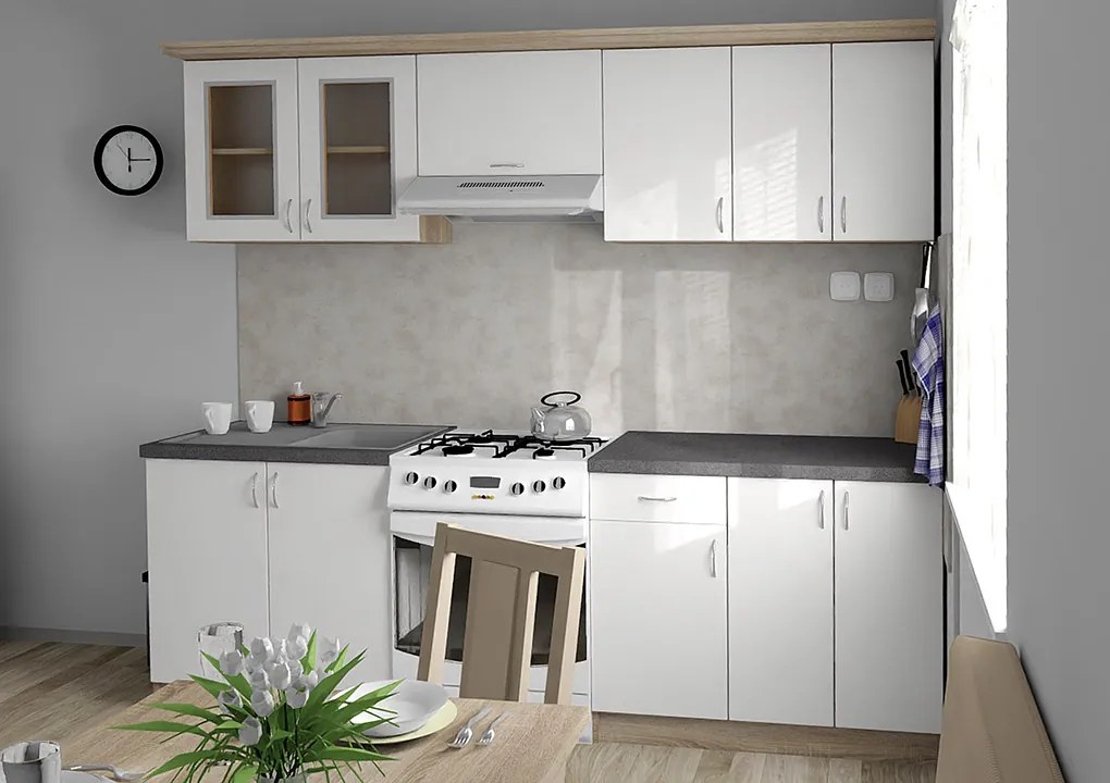 Nabytekmorava Kuchynská linka Bára B farba kuchyne: dub sonoma světlá