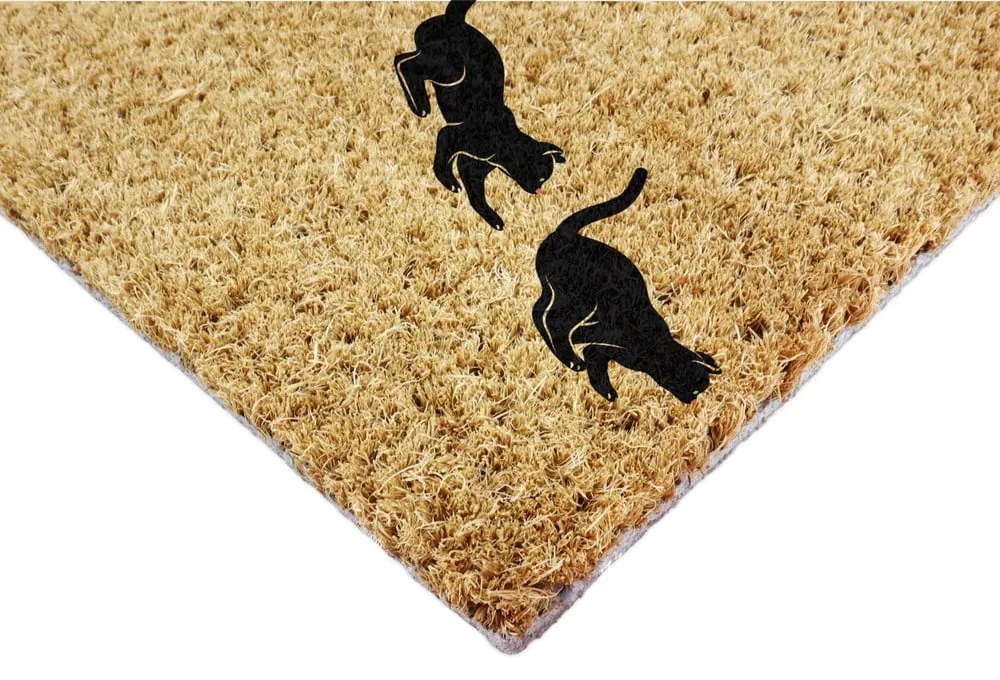 Rohožka z kokosového vlákna 40x60 cm Jumping Cats – Artsy Doormats