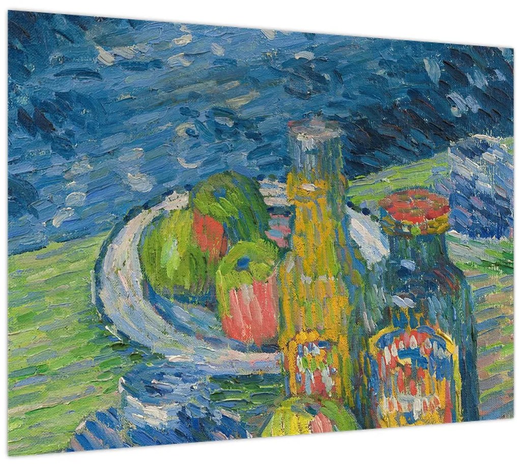 Obraz - Alexej von Jawlensky, Still Life with Bottles and Fruit, reprodukcia (70x50 cm)