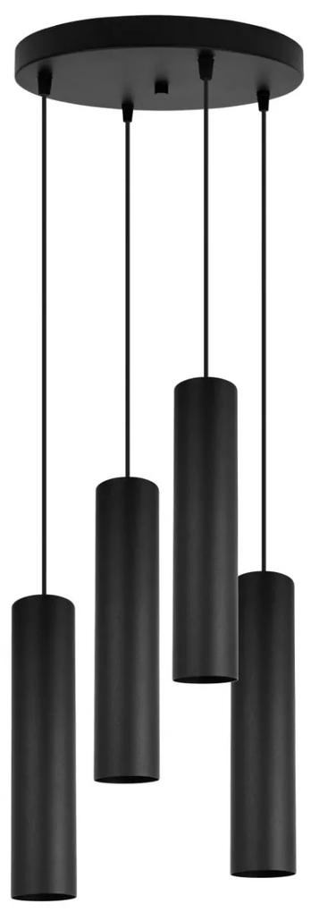 Závesné svietidlo Tuba, 4x kovové tienidlo (výber z 2 farieb), o