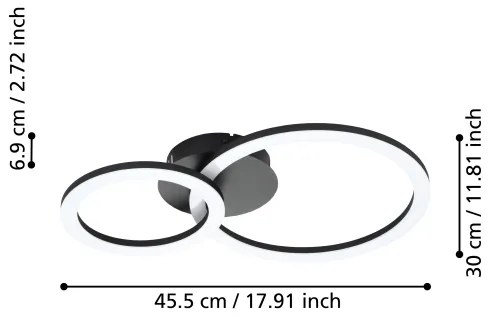 Eglo 31772 - LED Stmievateľné stropné svietidlo PARRAPOS-Z LED/15W/230V