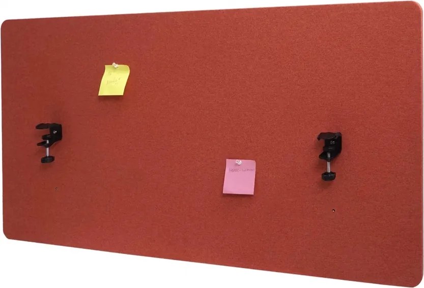 Akustický panel na stôl HWC-G75 - dvojstenná látka/textil - 60x120 - hnedá