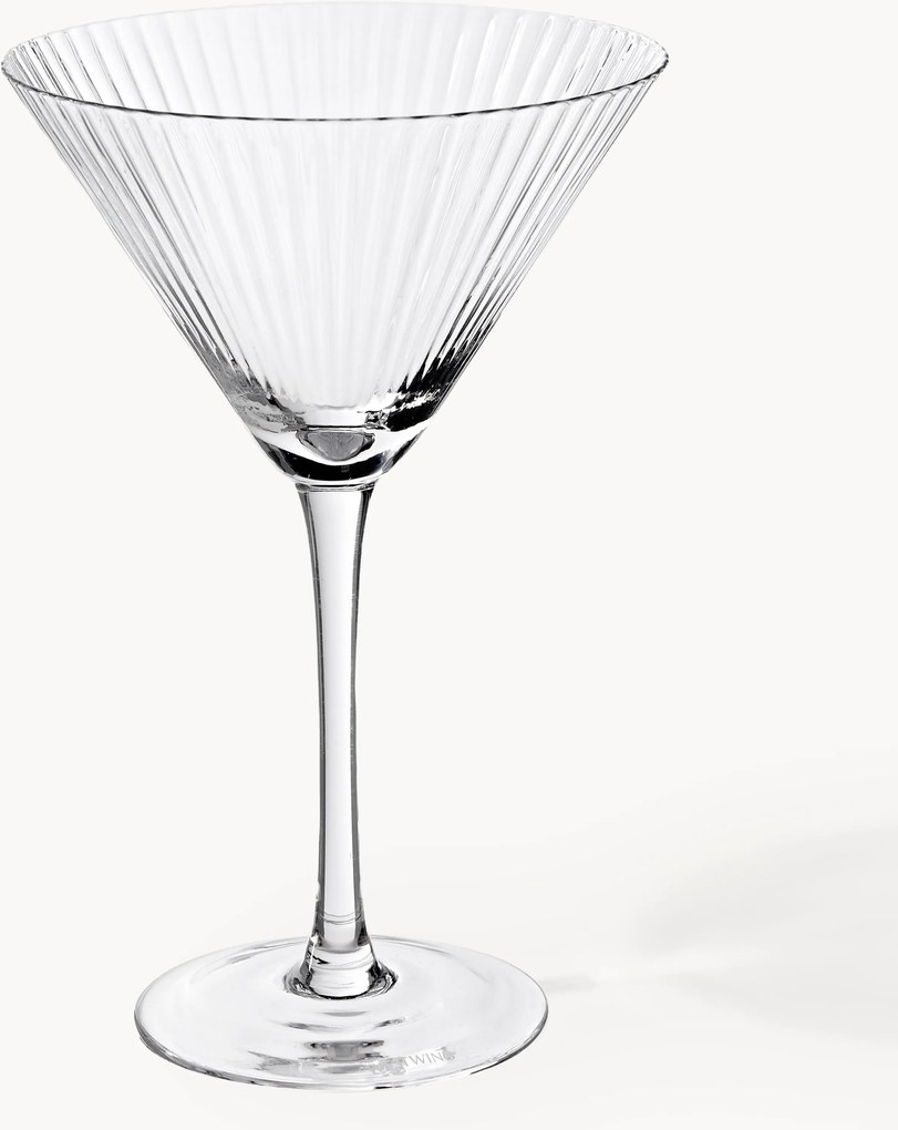 Ručne fúkané poháre na martini Aleo, 4 ks