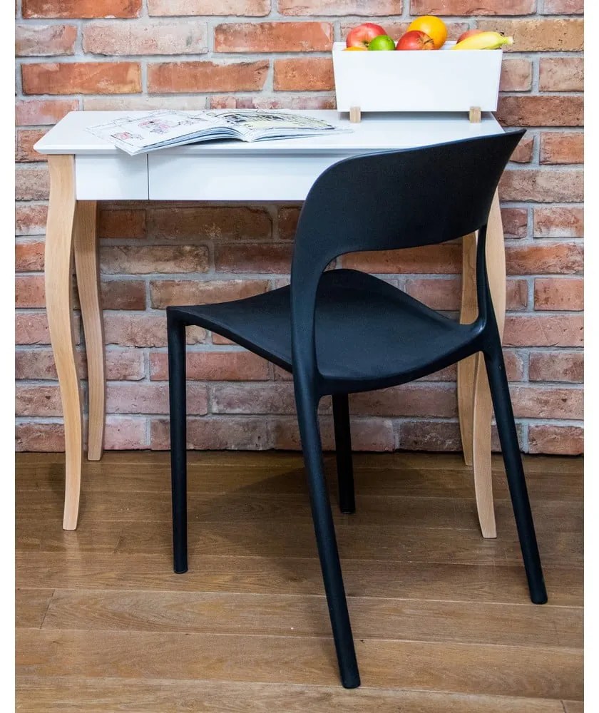 Biely písací stôl Ragaba Lillo, dĺžka 85 cm