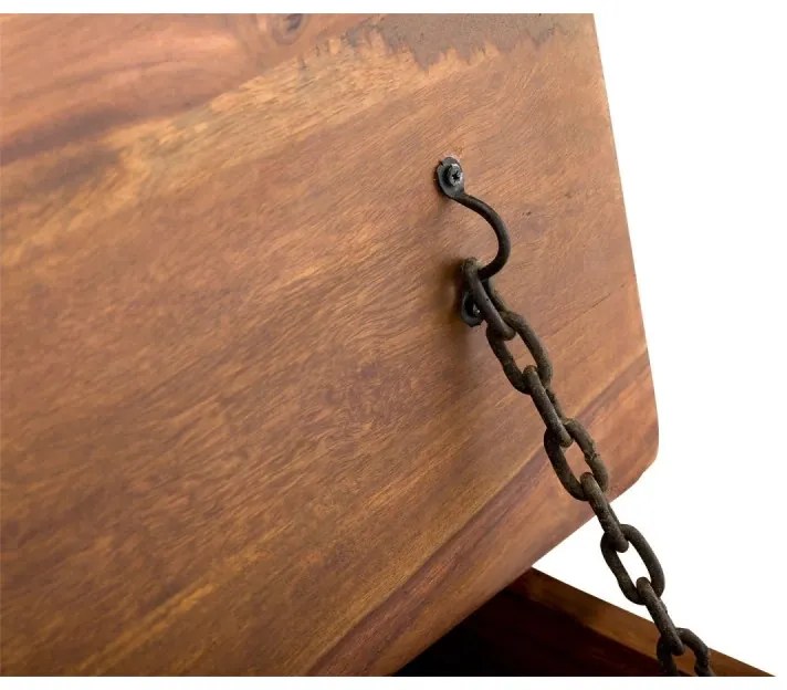 furniture-nabytek.cz - Masívny konferenčný stolík Merlin z palisandru, lakovaný, hnedý – 95×95×45 cm