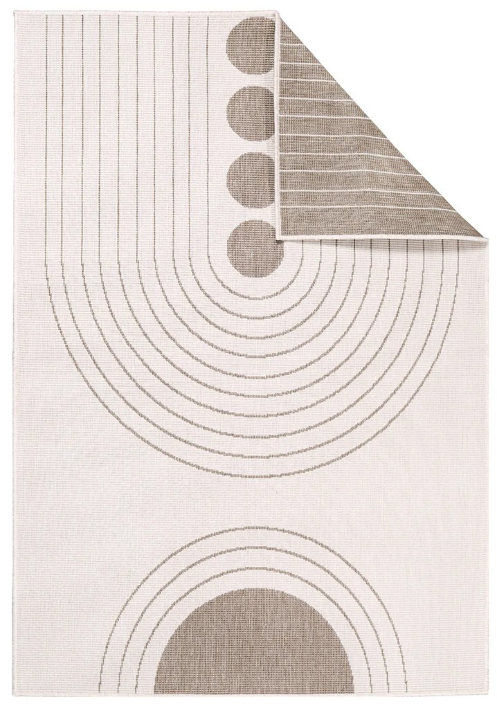 Dekorstudio Obojstranný koberec na terasu DuoRug 5739 - béžový Rozmer koberca: 80x150cm