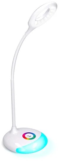 Stolná lampička ZOOM - LED 5W - nastaviteľná farba podsvietenia - s integrovanou batériou - biela