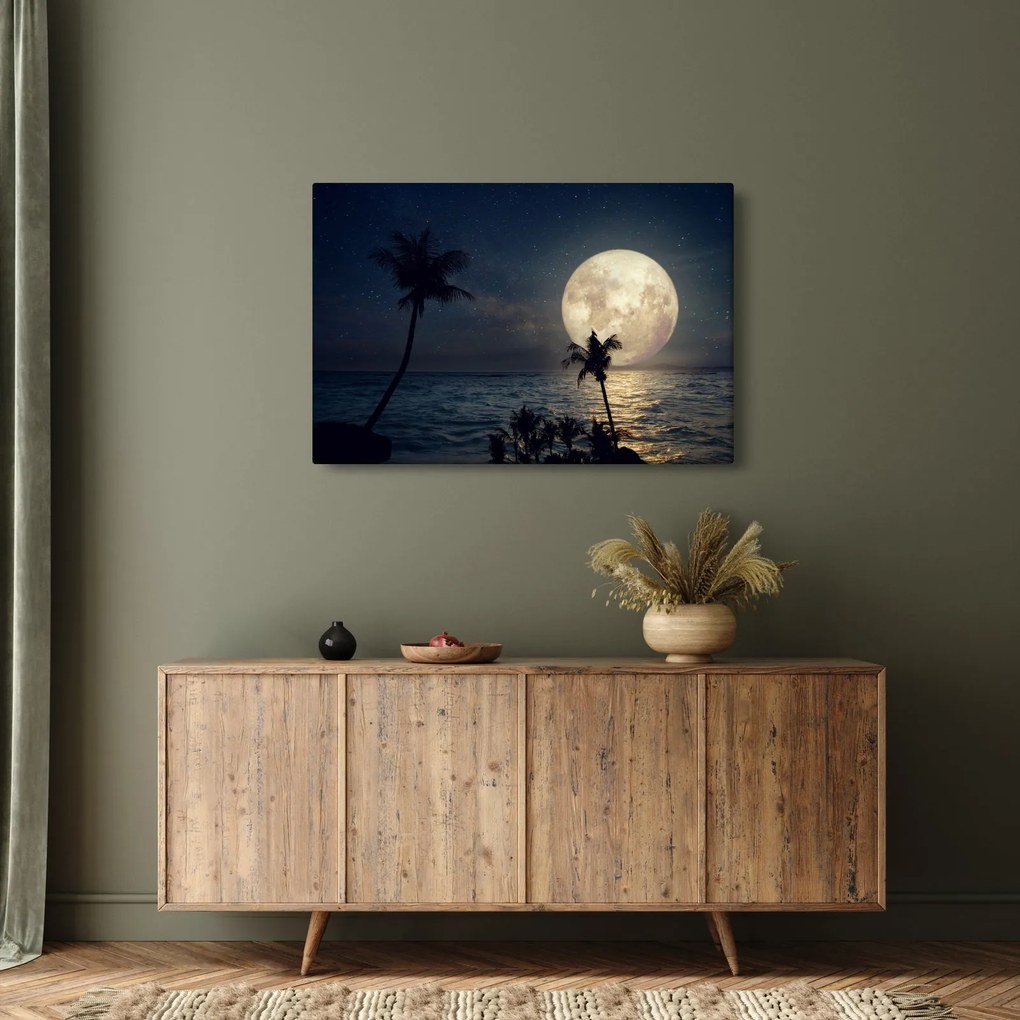 Obraz - Pláž za splnu (90x60 cm)