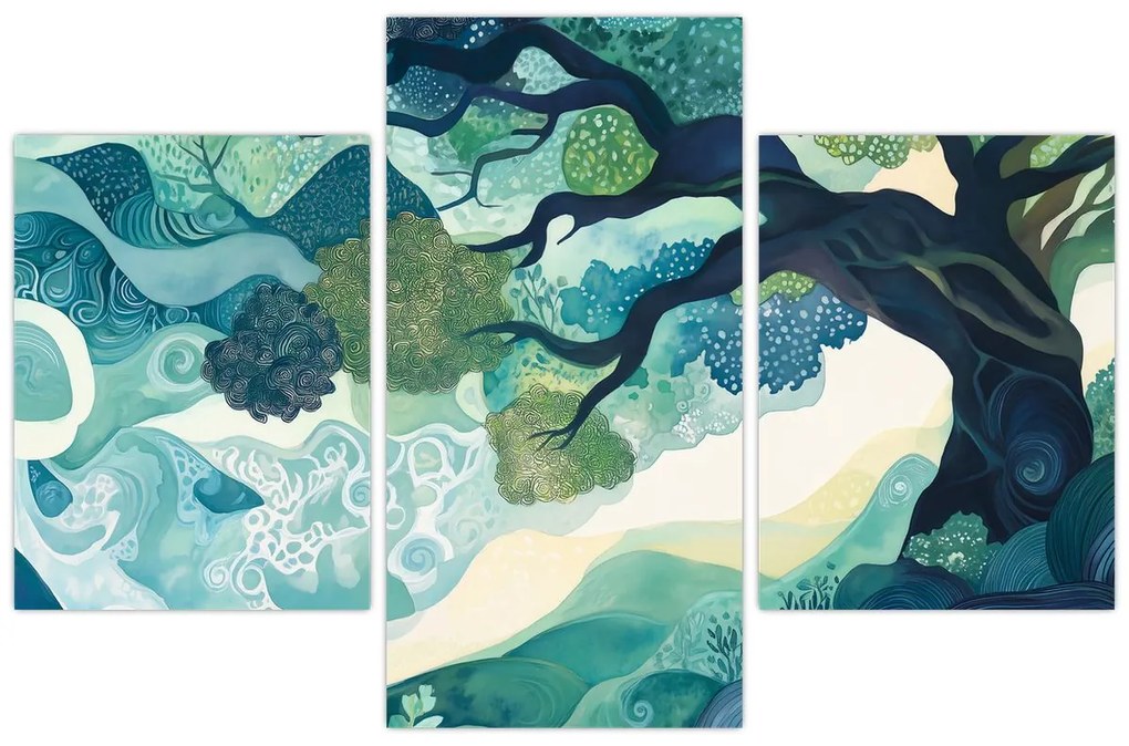 Obraz – Zelená koruna stromu života (90x60 cm)