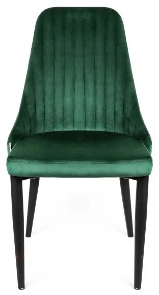 Stolička LOUIS zamatová zelená ALL 925492