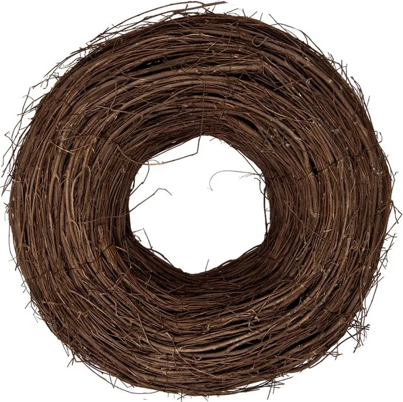 Prírodný hnedý prútený brestový veniec Elm M - Ø 40*12 cm