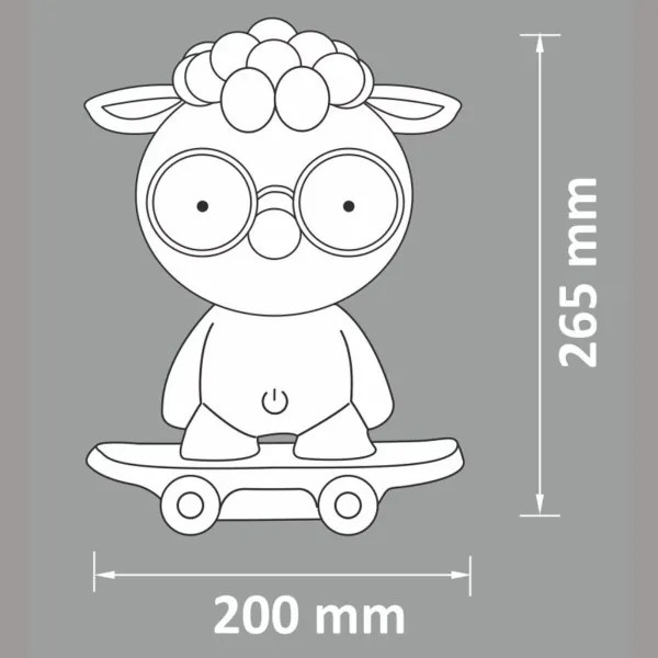 LED Stmievateľná detská nočná lampička LED/2,5W/230V ovca šedá