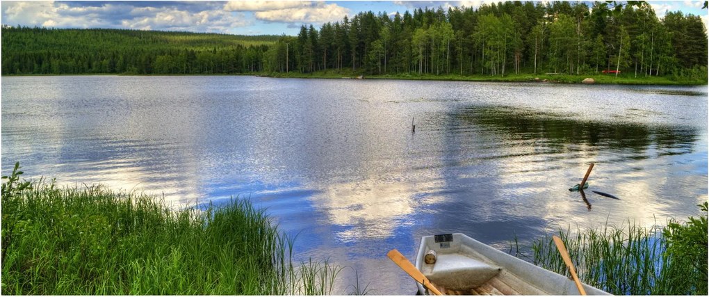 Obraz - Malebná dedina (120x50 cm)