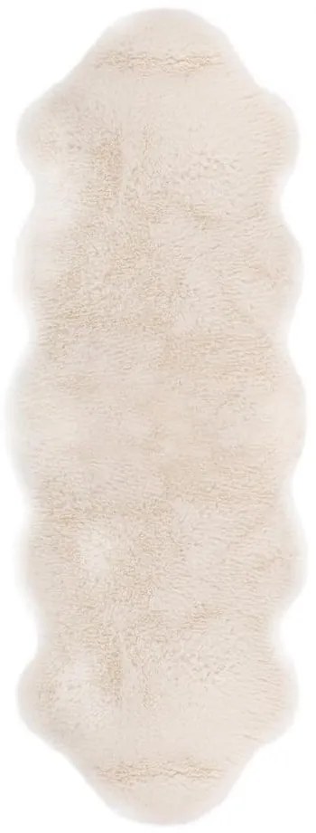 Biela umelá kožušina Tiseco Home Studio Lambskin, 60 x 180 cm