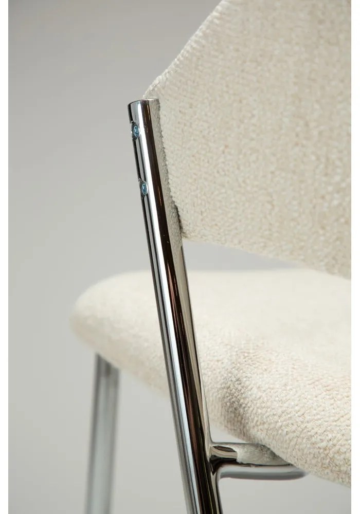 Krémovobiela čalúnená jedálenská stolička Zone – DAN-FORM Denmark