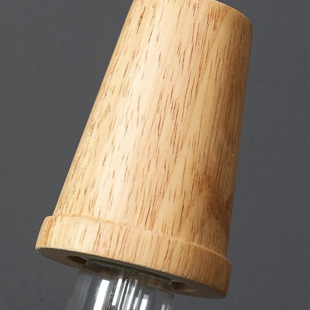 Závesná lampa La Belle XXIII čierna/bambus