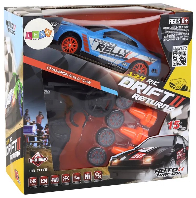 Lean Toys Modré športové autíčko R/C – 1:24