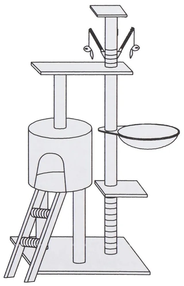 Prehouse Viacúrovňové grafitové škrabadlo pre mačky