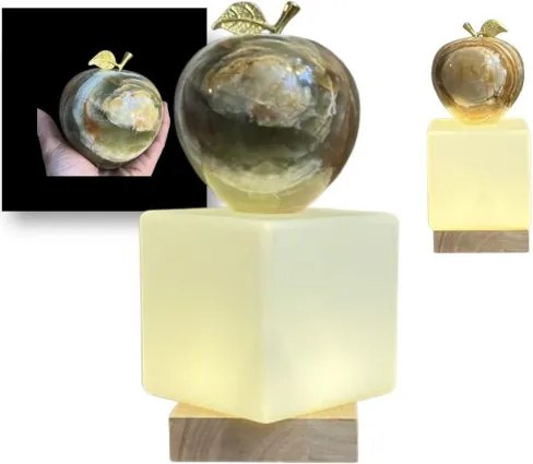 Stmievateľná lampa LED CUBE APPLE GREEN ONYX 10*25