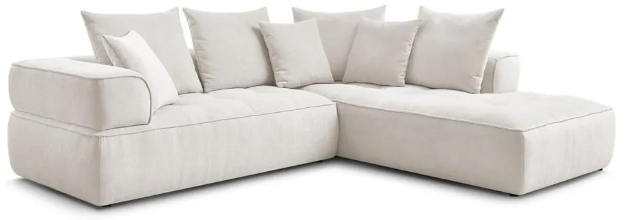 Béžová ženilková rohová pohovka (pravý roh/do L) Whesley – Bobochic Paris