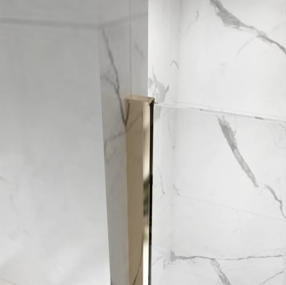 Erga Paris, sprchová zástena Walk-In 60x200 cm, 8mm číre sklo, zlatý lesklý profil, ERG-V02-PARIS-060x200-CL-GD