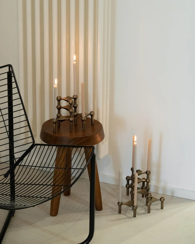 Stoff Nagel Designový svietnik STOFF Nagel Bronzed Brass