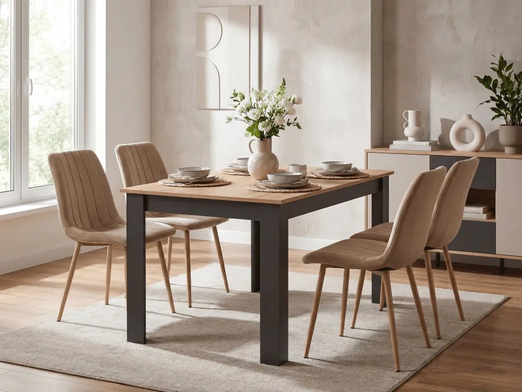 AKCIA Hnedá zamatová stolička LAVA II. akosť