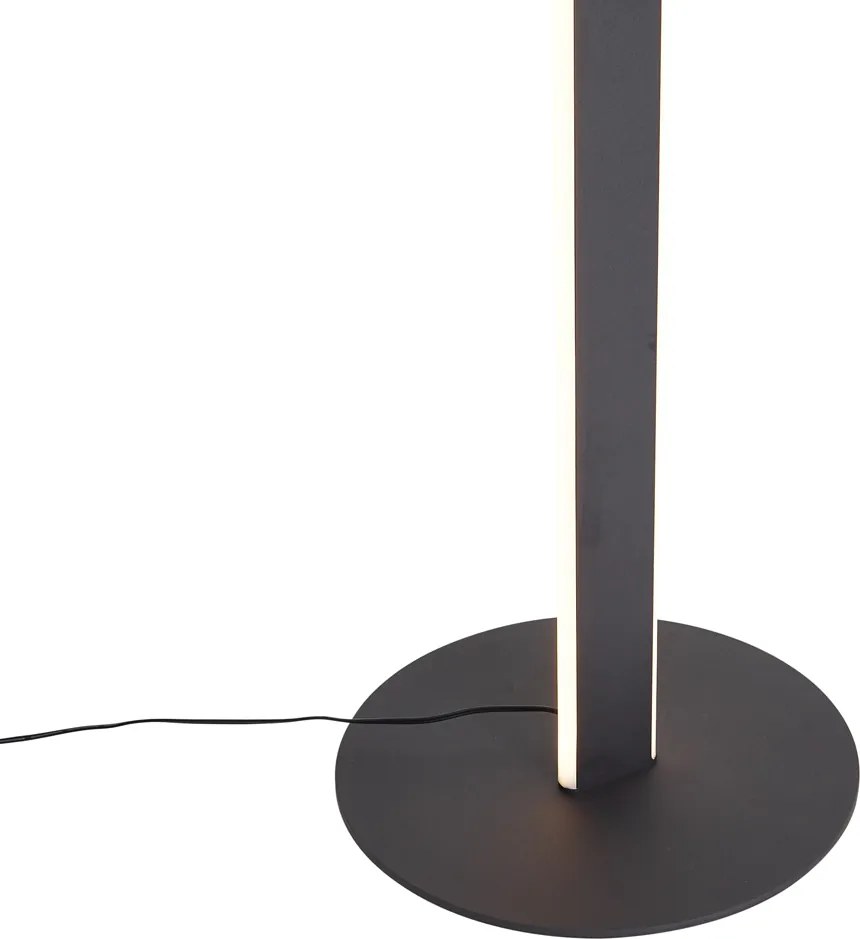 Dizajnová stojaca lampa čierna vrátane LED s 3-stupňovým stmievaním - Gate