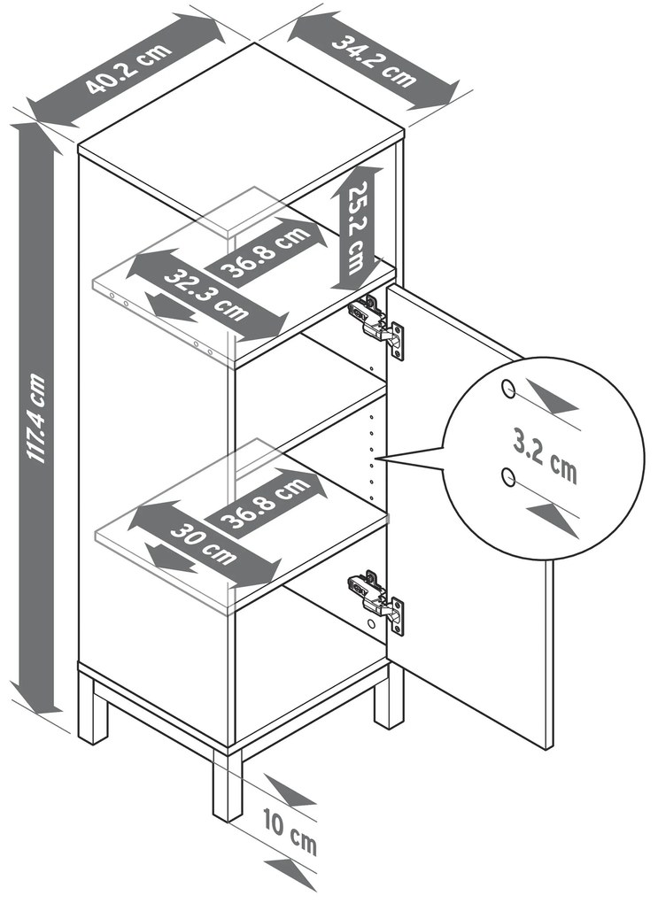 Skrinka do kúpeľne