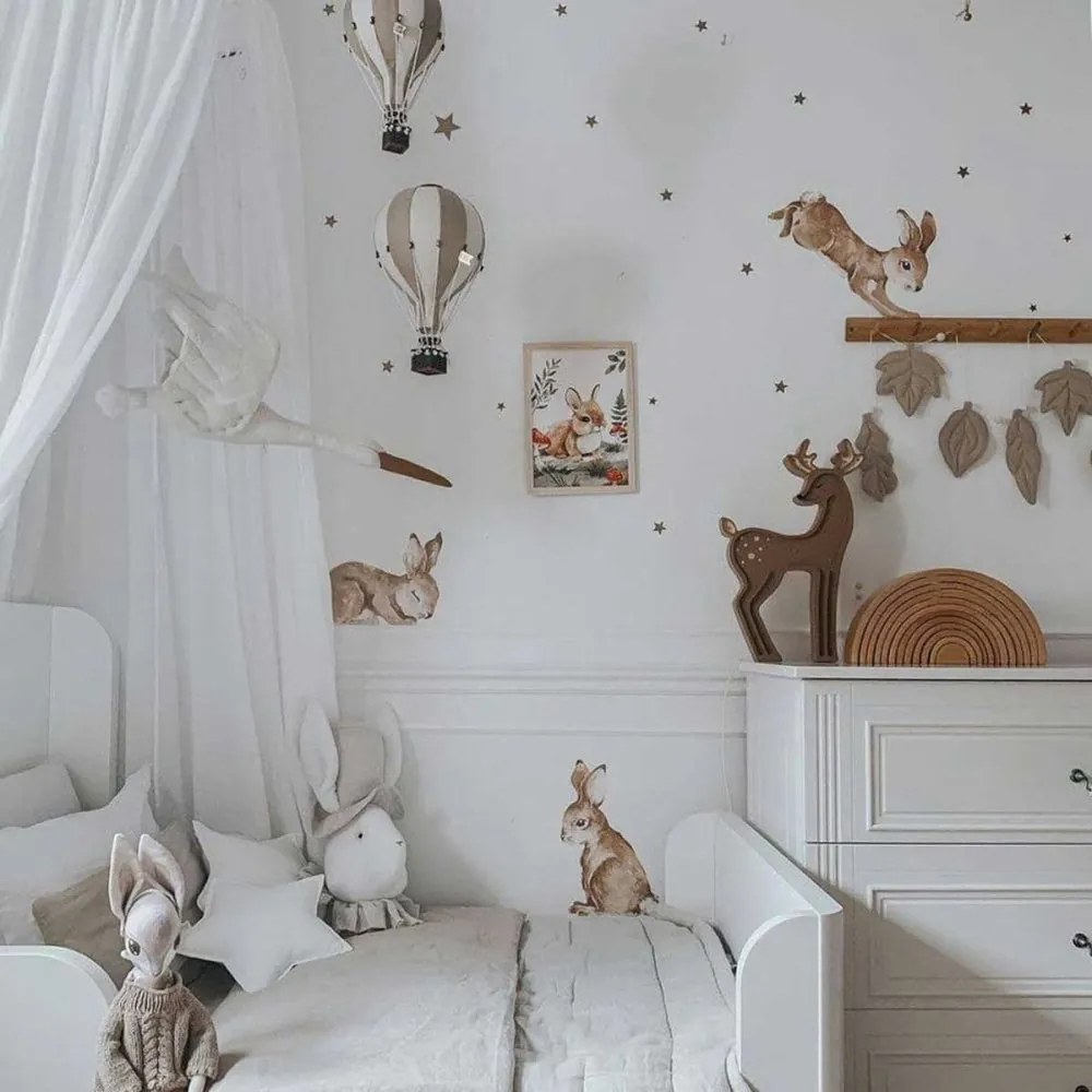 Samolepka do detskej izby sada rozprávkových králikov