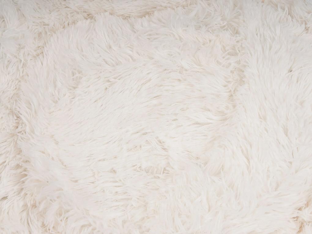 Posteľ pre psa ⌀ 50 cm biela KULU Beliani