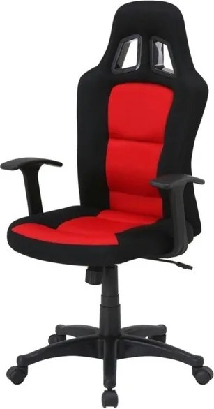 Sconto Otočná stolička REDDY čierna/červená