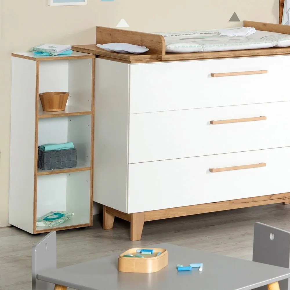 Biela detská knižnica 30x91 cm Finn – Roba