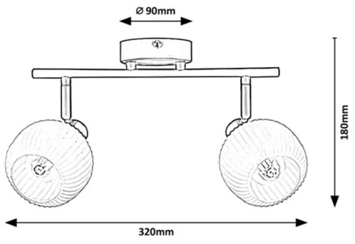 Rabalux - Bodové svietidlo 2xE14/40W/230V