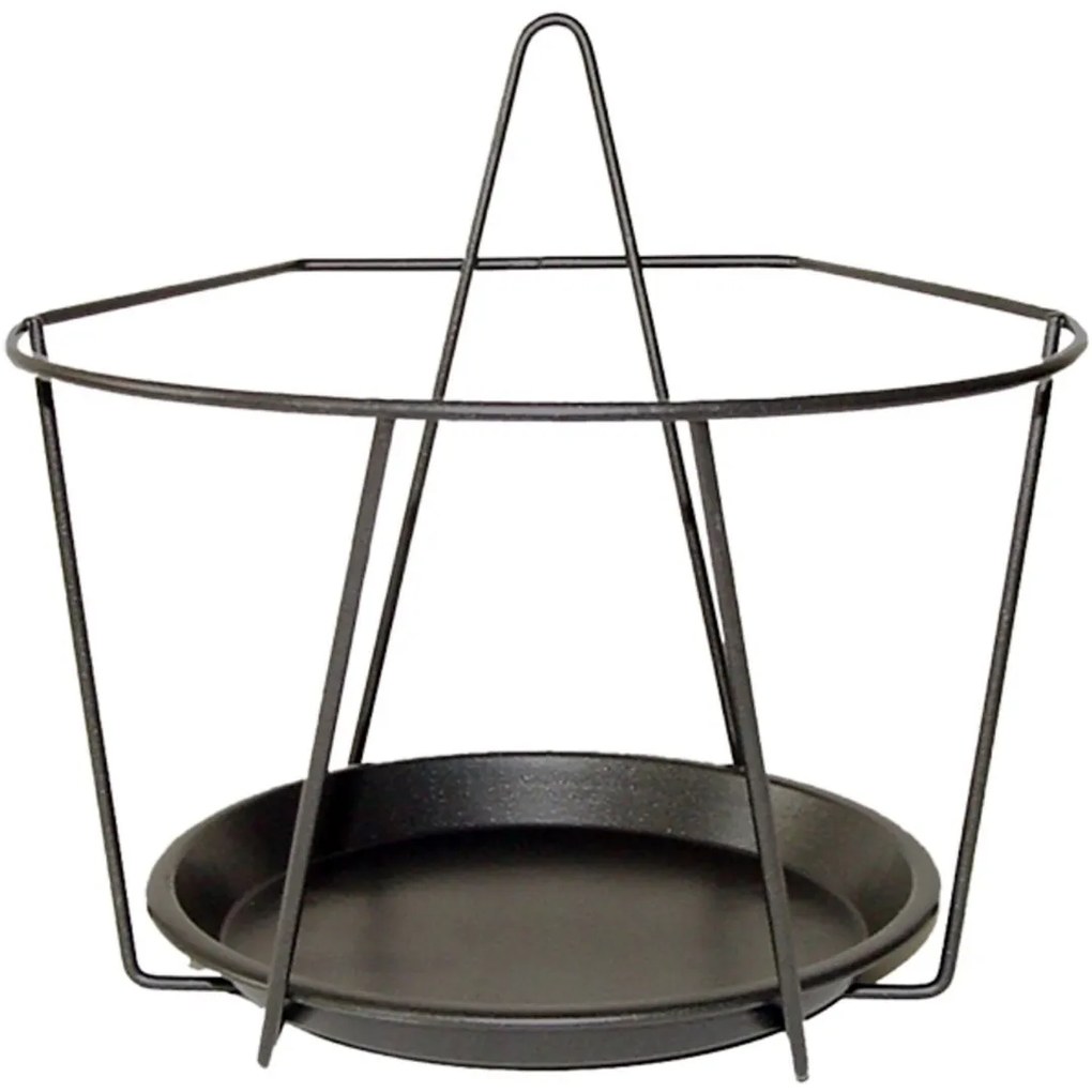 Nástenný stojan na kvety GEOMETRY 22x20 cm čierny