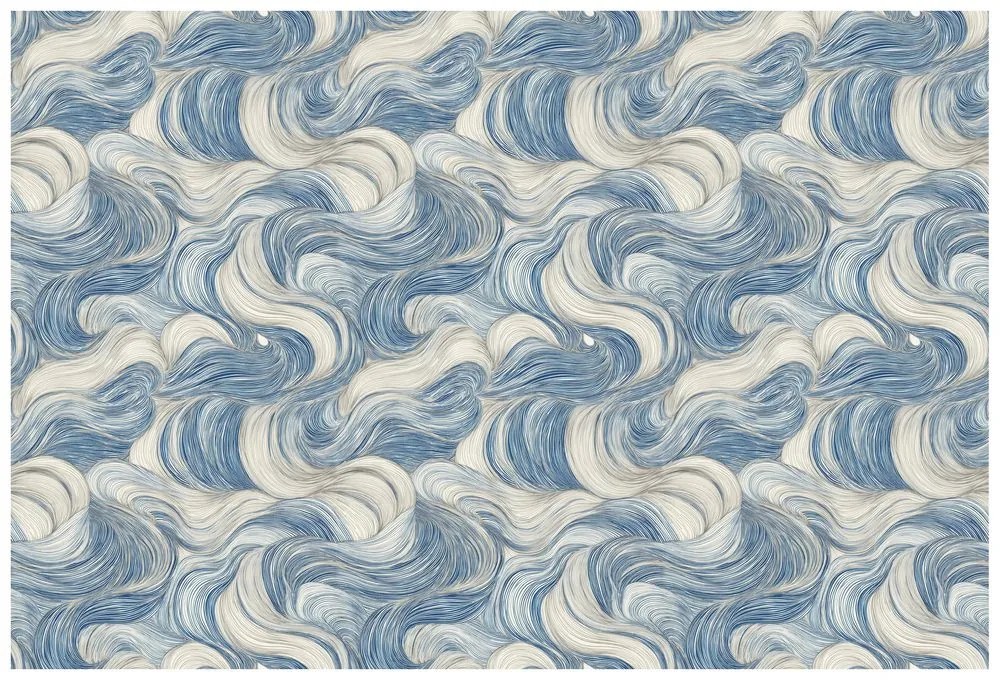 Fototapeta modré vlny v pohybe