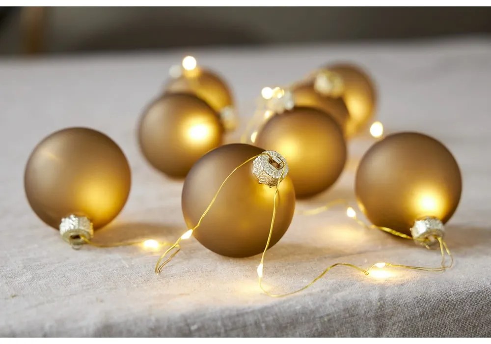 Svetelná dekorácia s vianočným motívom v zlatej farbe ø 6 cm Bliss – Star Trading