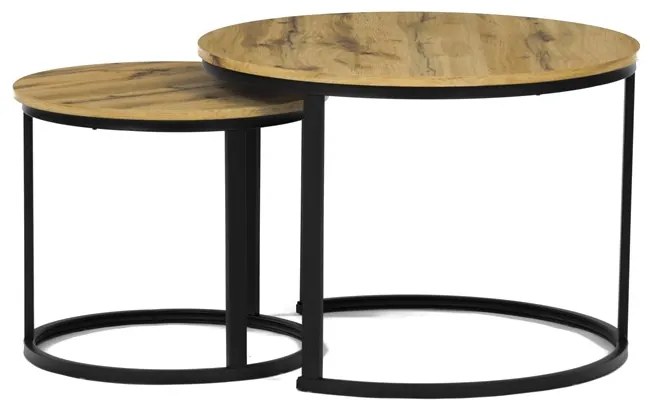 Autronic BONTEC Konferenčný stolík 70x70cm, mdf, divoký dub, CT-X7122 OAK Farba: Hnedá
