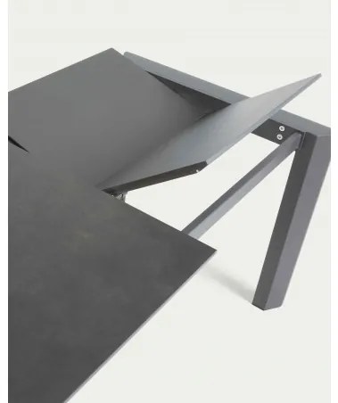AXIS PORCELAIN DARK GREY rozkladací jedálenský stôl 140 (200) cm