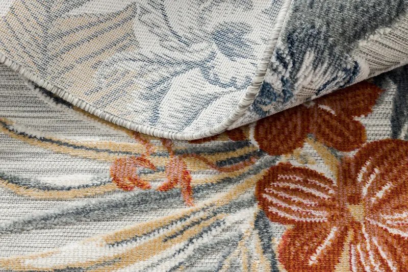 Kusový koberec Botanic 65262 flowers grey – na von aj na doma, 137x190, viacfarebná, chodba / predsieň, Dywany Łuszczów