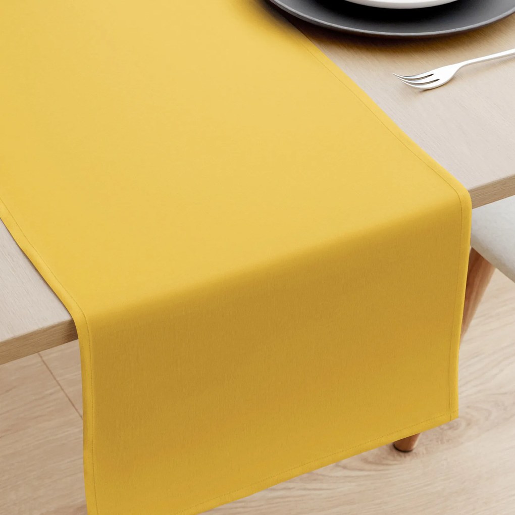 Goldea behúň na stôl 100% bavlnené plátno - medovo žltý 20x140 cm