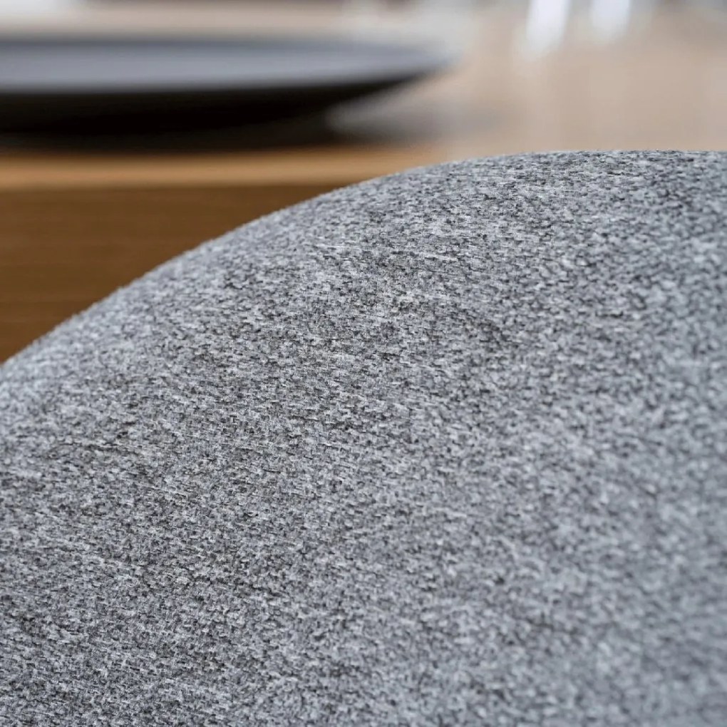 PROXIMA.store - Čalúnená jedálenska stolička RUIZ FARBA: sivá, FARBA NÔH: orech