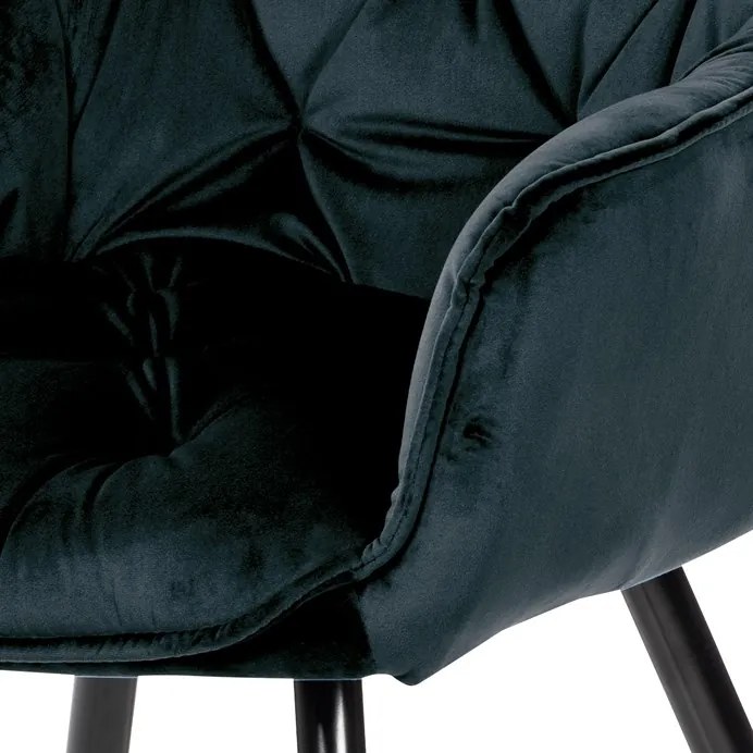 Autronic BONTEC Jedálenská stolička, modrá, zamatová látka, DCH-421 BK4 Farba: Modrá