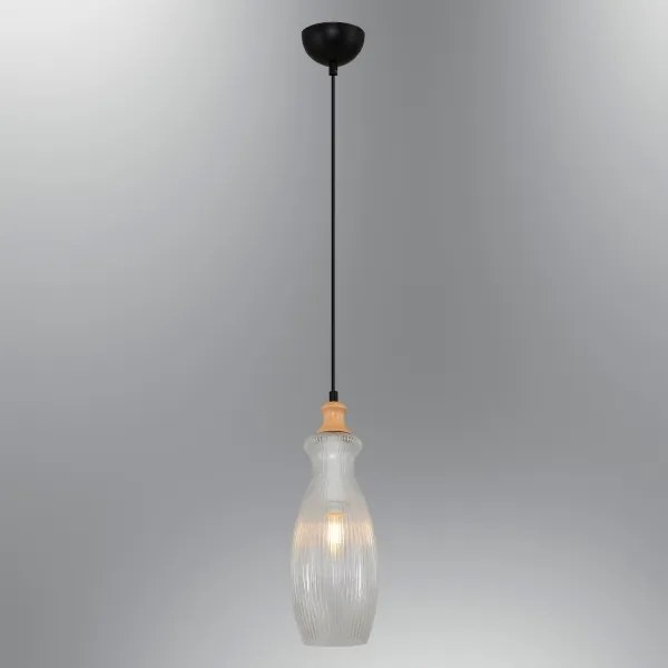 Závesný luster na kábli BOTTLE 1xE14/4W/230V číry